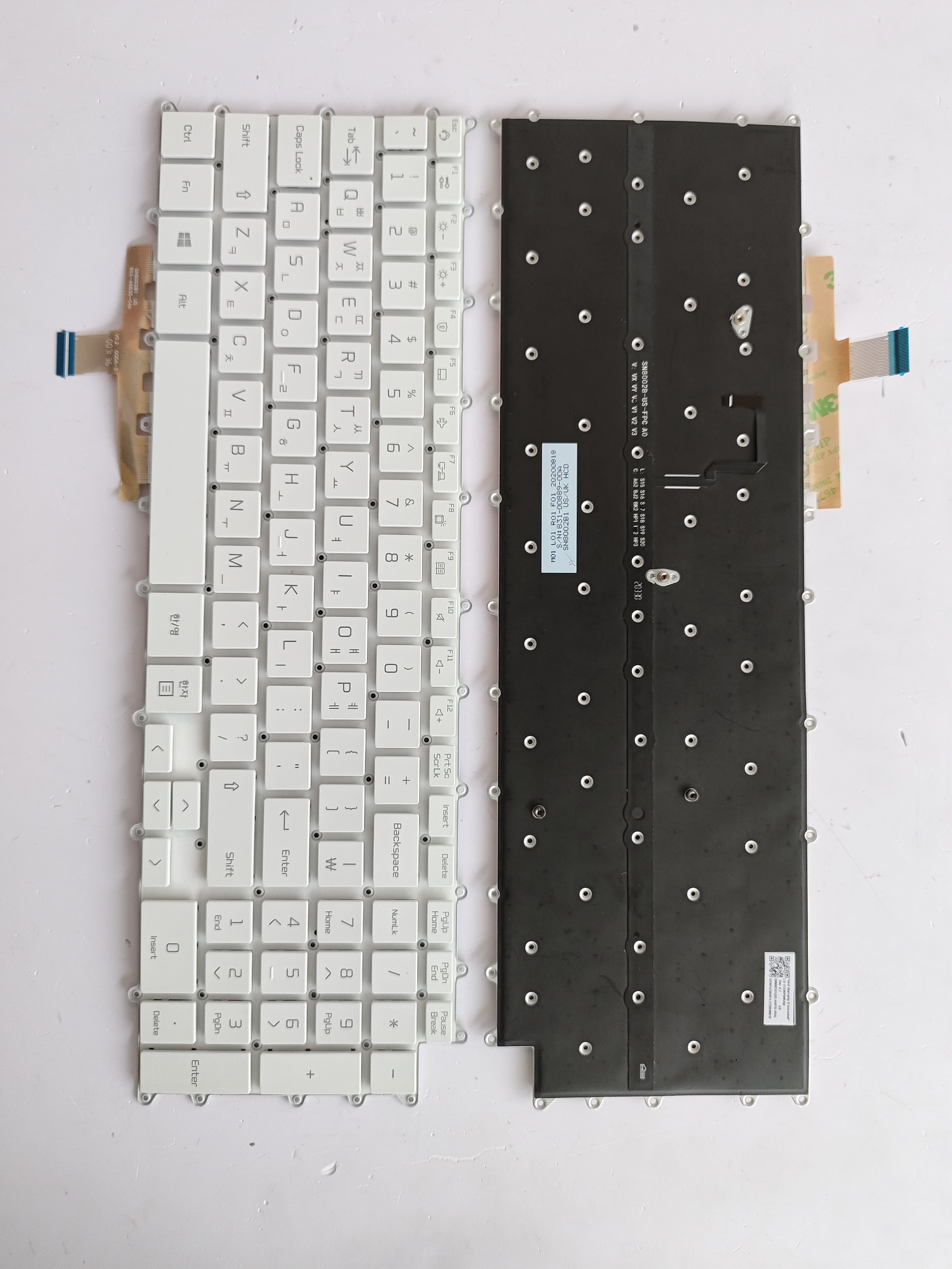Picture of New Replacement Laptop Keyboard For LG 17Z90P WHITE Backlit Other Language Layout